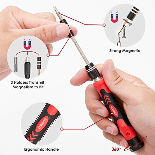 STREBITO Screwdriver Sets 142-Piece Electronics Precision Screwdriver - color: Red