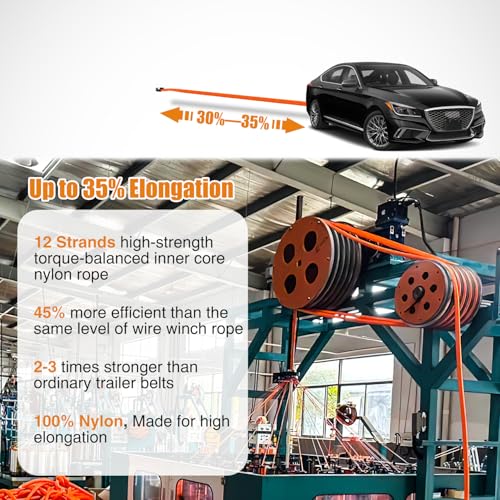 Nilight 1-1/8in x 30ft Kinetic Recovery Rope - color: 1-1/8in x 30ft Rope