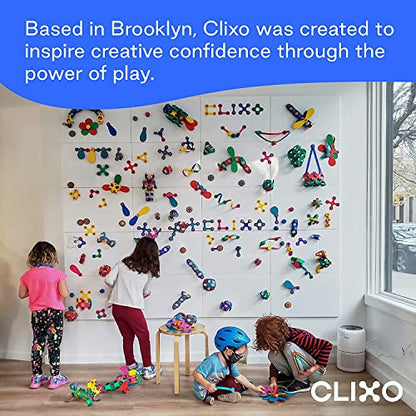 Clixo Window Pack, STEM Magnetic Building Toys & Suncatchers, 24 Pc, 4+