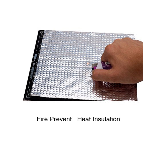 FYSETC 2pcs 3D Printer Insulation Heated Bed Lightweight Foam Foil: 12" x 12" x 0.3" CR10 Build Plate Insulation Mat Self-Adhesive Hotbed Thermal Pad for CR-10/ 10S/ Ender 3 Max Reprap Taz6-300mm