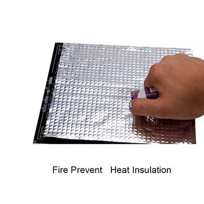 FYSETC 2pcs 3D Printer Insulation Heated Bed Lightweight Foam Foil: 12" x 12" x 0.3" CR10 Build Plate Insulation Mat Self-Adhesive Hotbed Thermal Pad for CR-10/ 10S/ Ender 3 Max Reprap Taz6-300mm