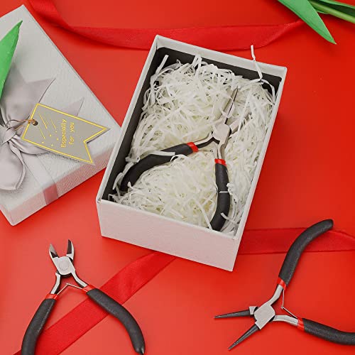URSKYTOUS 4Pcs Jewelry Pliers Set Jewelry Making Pliers Tools Kit Include Jewelry Making Needle Nose Chain Nose Round Bent Pliers Wire Cutter for Bracelet Beading Craft Jewelry Making Supplies (Black) - color: 4pcs Black