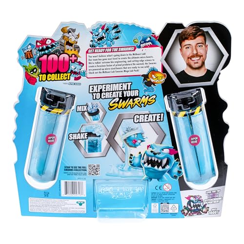 MrBeast Lab Swarms Mega Lab 12 Pk Vipermite - Experiment by Adding Water, Shaking The Test Tube & Revealing 12pk of 1" MrBeast Collectible Characters, 100+ to Collect, includes Special Edition Panther - style: 12 Pack - Vipermite