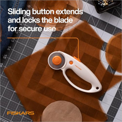 Fiskars 45mm Loop Rotary Cutter for Fabric, Arts, Crafts, Sewing - color: Standard
