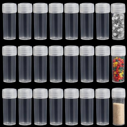 120 Pieces 5 ML Plastic Sample Bottles Vial Storage Mini Clear Storage Case with Lid Vial Storage Container Test Tube for Small Items - size: 120 Count (Pack of 1)