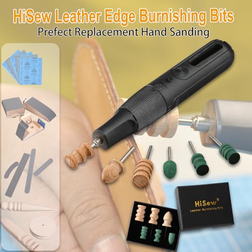 HiSew Leather Burnishing Bits for Rotary Tools -Everday Edge Finishing