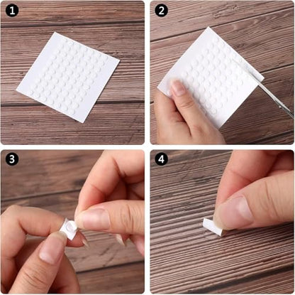 JANYUN 6 mm Sticky Dots,140 Pcs Round Putty Clear Tape for DIY Crafts - size: 6mm Round 140pcs