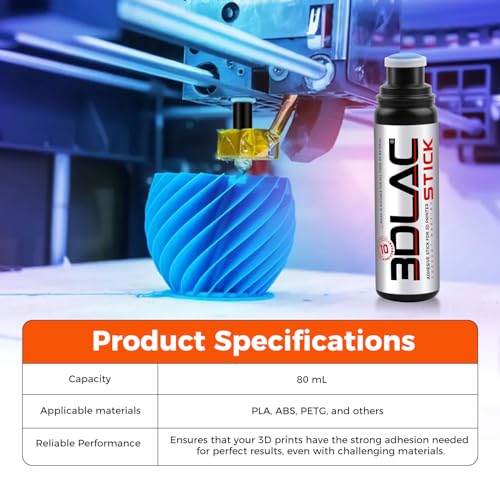 CCTREE 3D Printer Bed Adhesive Stick for Hot Bed, 80ml(1 Pack) - style: Adhesive Stick(1 Pack)