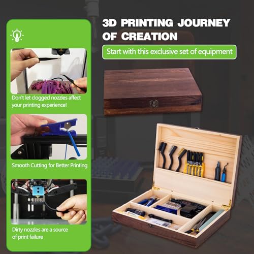 3D Printing Tool Kit with Deburring Removing Scrapers Tools for Bambu Lab - style: Wooden crate - Master 3D