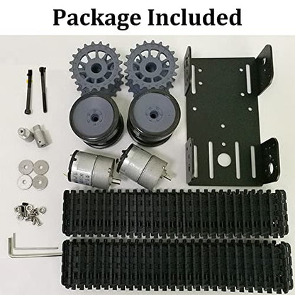 SmaringWing DIY Tracked Robot Chassis Smart Tank Car Chassis Kit with 2pcs Motor, Caterpillar Moving Robotic Tank Platform with Plastic Tracks for Arduino Raspberry Pie Microbit Python Steam (Blue) - color: Blue
