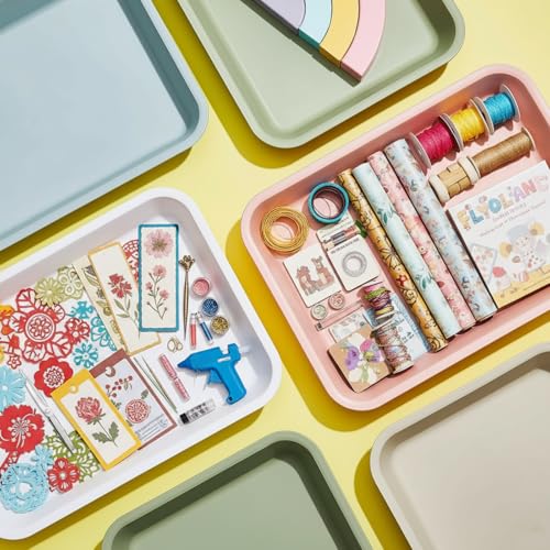 Mifoci Plastic Art Trays Stackable Organizer, 14.3 x 10.4 x 2 Inch - size: 14.3 x 10.4 x 2 Inch