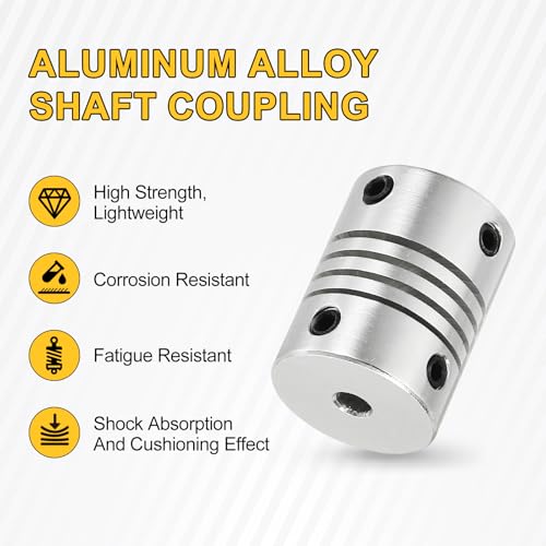 uxcell 4Pcs Flexible Couplings 2mm to 3mm Aluminum Alloy Joint Connector - size: 2mm to 3mm, style: D15 x L20mm