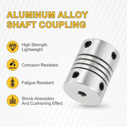uxcell 4Pcs Flexible Couplings 2mm to 3mm Aluminum Alloy Joint Connector - size: 2mm to 3mm, style: D15 x L20mm
