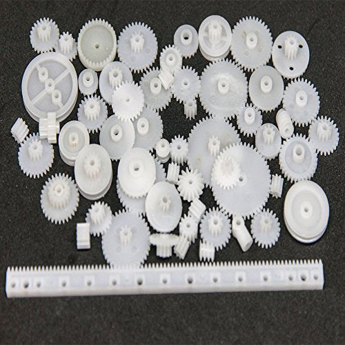80Pcs Plastic DIY Robot Gear Kit Gearbox Motor Gear Set for DIY Car Robot