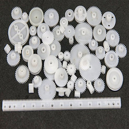 80Pcs Plastic DIY Robot Gear Kit Gearbox Motor Gear Set for DIY Car Robot