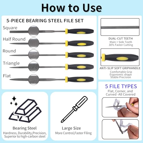 3D Printer Tools Kit, 55pcs 3D Printer Accessories for All FDM/SLA Printers Includes Nozzle Cleaning Tools, Removal Scrapers, Finishing Tools, 5 Types of Files,Brushes, Wire Cutter, Engraving Knife