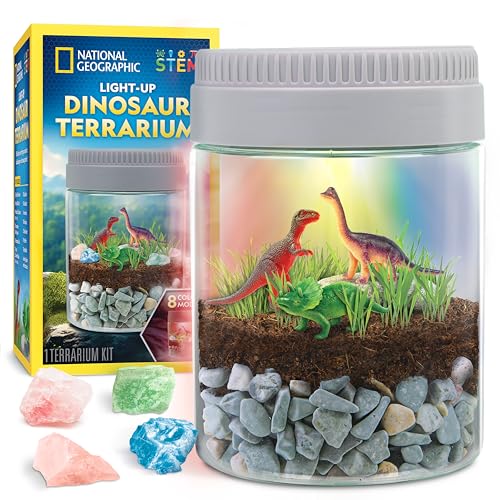 National Geographic Light-Up Dinosaur Terrarium Science Kit for Kids - style: Dino Habitat