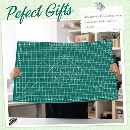 Teenyyou 36" L x 24" W Self Healing Foldable Cutting Mat, Green - color: Green, size: 36" L x 24" W