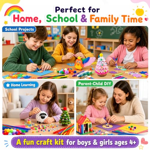 FUNZBO Arts and Crafts Supplies for Kids -Toddler Craft Kits - size: Storage Box Set (Large)