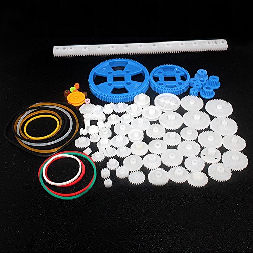 80Pcs Plastic DIY Robot Gear Kit Gearbox Motor Gear Set for DIY Car Robot