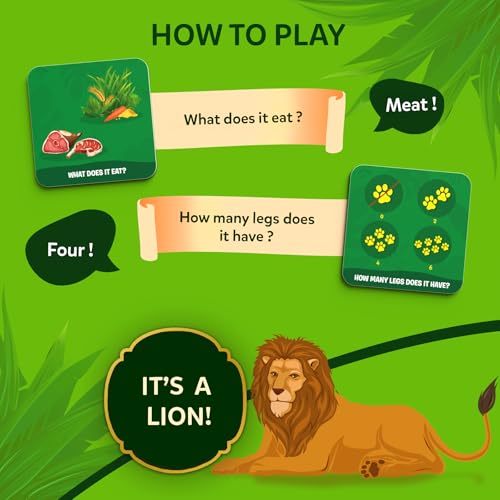 Skillmatics Guess in 10 Junior – Animal Kingdom, Card Game, Gift for Kids - style: 4. Junior Animal Kingdom