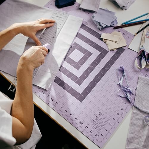 Fiskars 18" x 24" Self Healing Cutting Mat for Sewing, Lilac Mountain Haze - color: Lilac/Mountain Haze, size: 18"L x 24"W