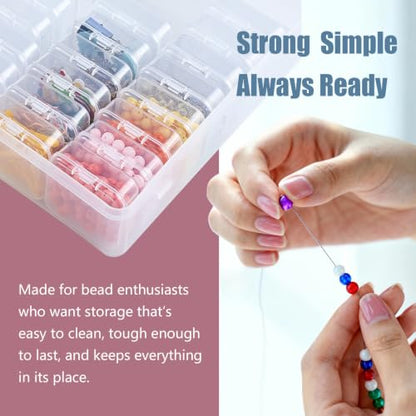 CGCG 2-Pack Small beads Organizer Box 8.8x6.7x2.4 Storage Case