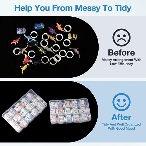 Organizer Box with Adjustable Dividers, 15 Grids Clear Storage Container - color: Clear-15 Grids