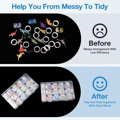 Organizer Box with Adjustable Dividers, 15 Grids Clear Storage Container - color: Clear-15 Grids