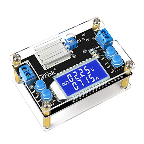 DROK Buck Converter 12v to 5v, Voltage Regulator Board DC 6.5-36V 24v Step Down to DC 1.2V-32V 12 v Volt Transformer Reducer 4.5A 75W CC CV Power Supply Module - size: Buck 6.5-36V to 1.2V-32V 4.5A