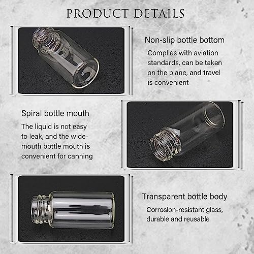 40ml Clear Small Glass Vials 30pcs with Screw Caps(30pcs) - color: Clear, size: 40ml 30pcs