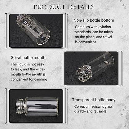 40ml Clear Small Glass Vials 30pcs with Screw Caps(30pcs) - color: Clear, size: 40ml 30pcs
