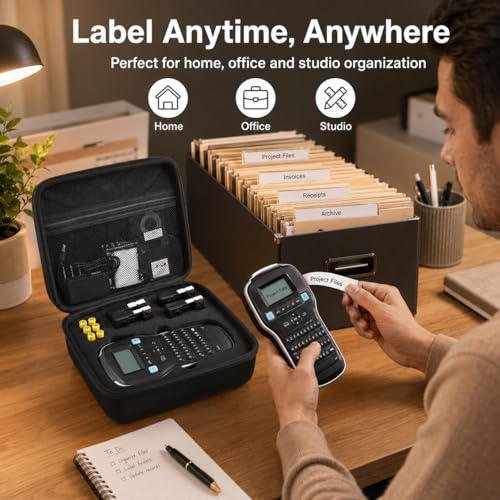 PAIYULE Label Maker Case for DYMO LabelManager 160/280, Black - color: black