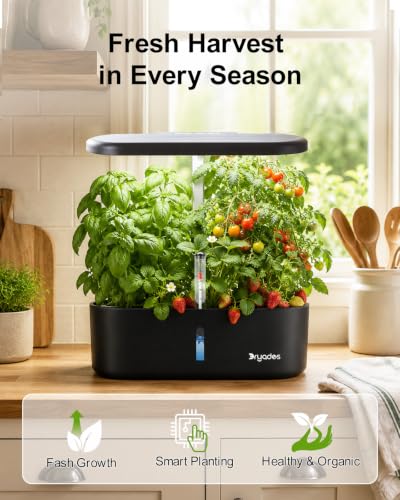 Hydroponics Growing System Indoor Garden: 12 Pods Hydroponic Planter - color: Black