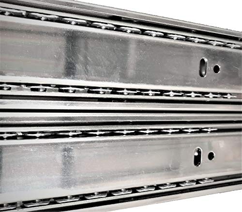 10 Pack Promark 3-Section 100 LB Capacity Full Extension Ball Bearing Side Mount Drawer Slides (18 Inches) - size: 18 Inches-10 Pack