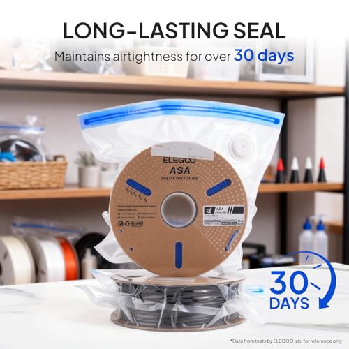 ELEGOO 20pcs Filament Storage Bags with Auto Pump and 4pcs Sealing Clips - size: 20pcs Filament Storage Bags with Auto Pump