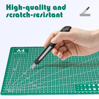 2 Packs A4 Cutting Mats, 12'' x 9'' Double Sided Cutting Mat - size: 12 x 9 inches