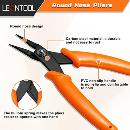 5-Inch Round Nose Pliers Specialty Pointed Nose Tweezer Nose Plier - style: Round Nose Pliers