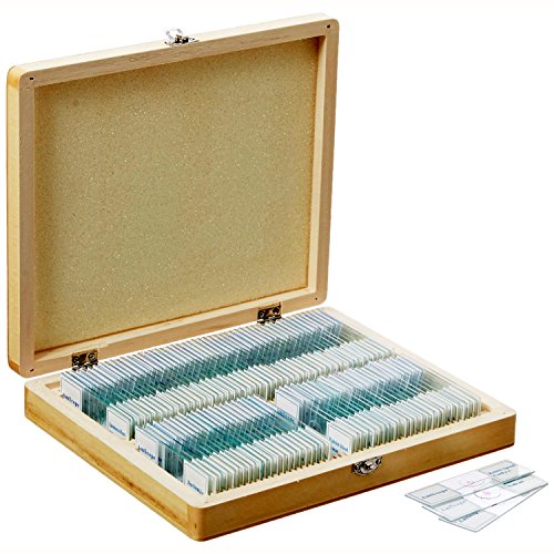 AmScope PS100A Prepared Microscope Slide Set, 100 Slides Set A - style: PS100A