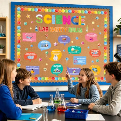 Fancy Land Science Bulletin Board Sets for Classroom Decorations 81Pcs