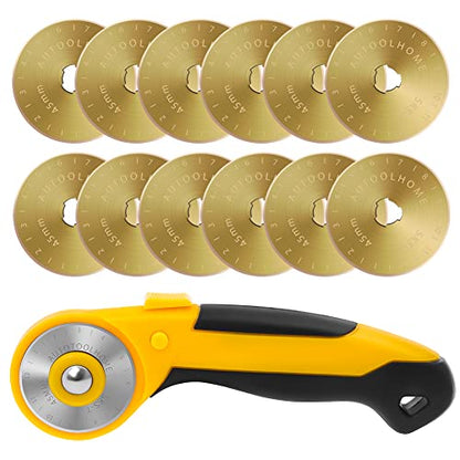 45mm Rotary Cutter for Fabric with 10 Titanium Rotary Blades - color: color03