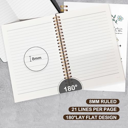 VIIJJUE Trendy Teacher Notebook, Back to School Teacher Gifts Journal, Teachers Appreciation Gifts Journals for Writing, Aesthetic Teaching Hardcover Spiral Notebooks, 5.5x8.3 Inch - color: Trendy Teacher