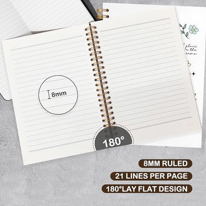 VIIJJUE Trendy Teacher Notebook, Back to School Teacher Gifts Journal, Teachers Appreciation Gifts Journals for Writing, Aesthetic Teaching Hardcover Spiral Notebooks, 5.5x8.3 Inch - color: Trendy Teacher