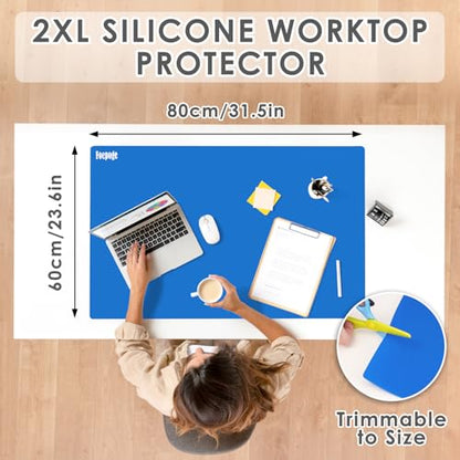 31.5" x 23.6" Extra Large Silicone Mat for Resin Casting, Crafts and Epoxy - color: Dark Blue