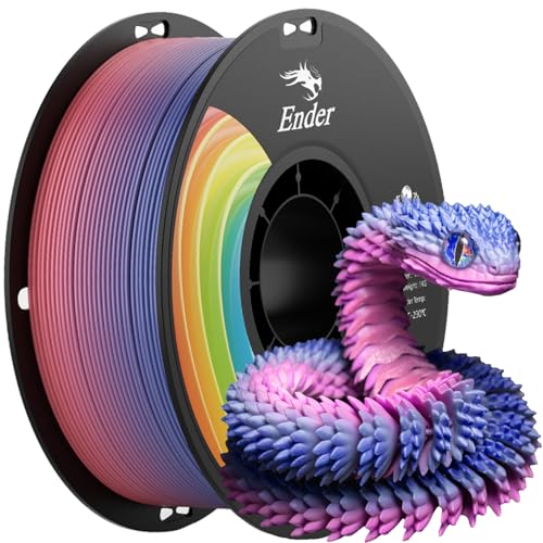 Creality PLA+ 3D Printer Filament 1.75mm, Rainbow,1KG, 1-Pack - color: Rainbow Pla+, size: 1kg