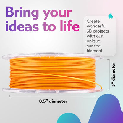 Cookiecad PLA Filament Rainbow Gradient, Sunrise, 1.75mm 1kg - color: Sunrise (Pink, Orange & Yellow)