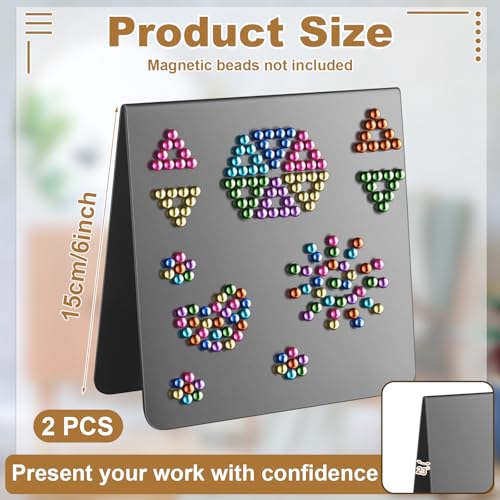 Gersoniel 6x6 Magnetic Display Stand Metal Easel Board for Desk, 2 Pack - size: 2 Pack