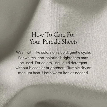 BOLL & BRANCH Percale Hemmed Sheet Set, Queen, Pewter - color: Pewter, size: Queen
