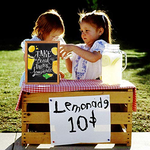Besso Small Chalkboard Signs with Stand, 11x14, Deep Black