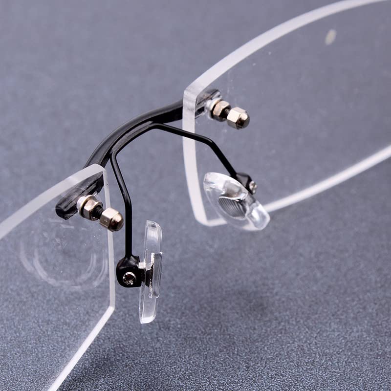 Rimless Glasses Rectangular Screw Washer Nut Cap Eyeglass Repair Kit+Driver